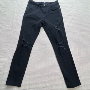 Manfinity Men’s Black Distressed 30x27.5 Skinny Jeans